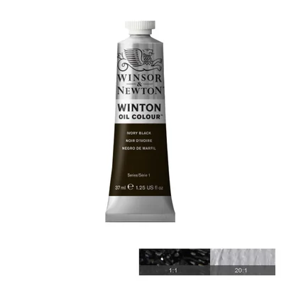 Winton Oil paint, Ivory Black, 37 ml