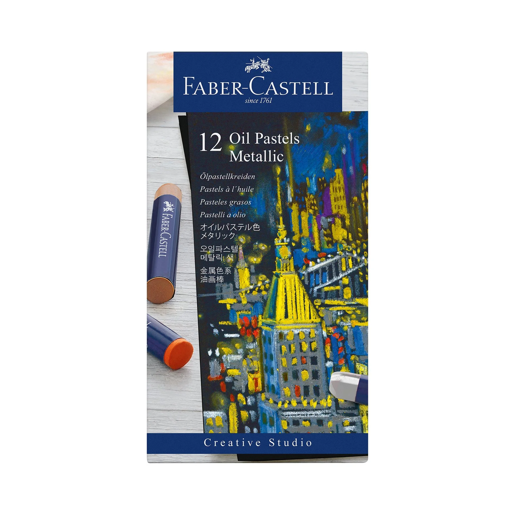 Faber-Castell Oil pastels Creative Studio, metallic, 12 colours
