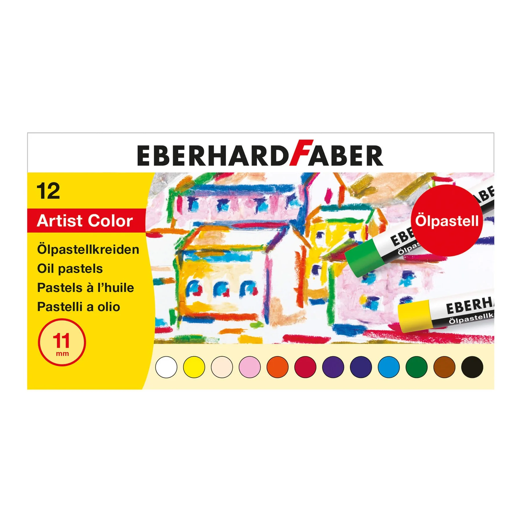 Eberhard Faber Oil pastels, 12 colors