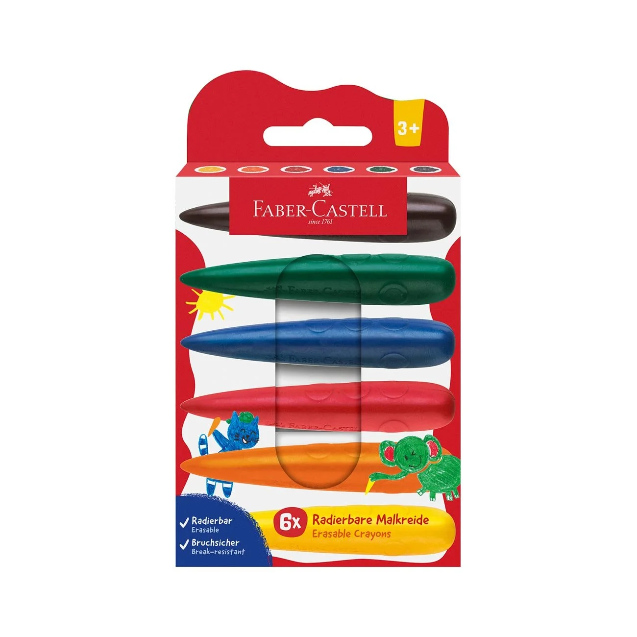 Faber-Castell Finger crayons, 6 colors