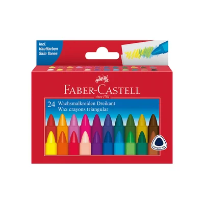 Faber-Castell Восъчни пастели Triangular, 24 цвята