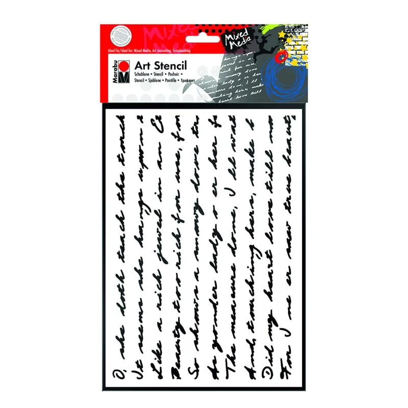 Marabu Art stencil Letter, A4