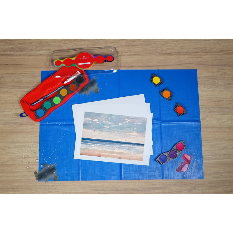 Protective painting mat Panta Plast, 65 x 45 cm, blue