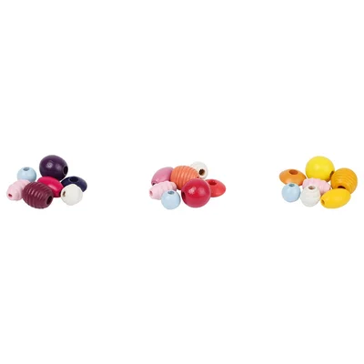 Small Foot Beads for stringing, cupcake shape, 9 pieces in display
