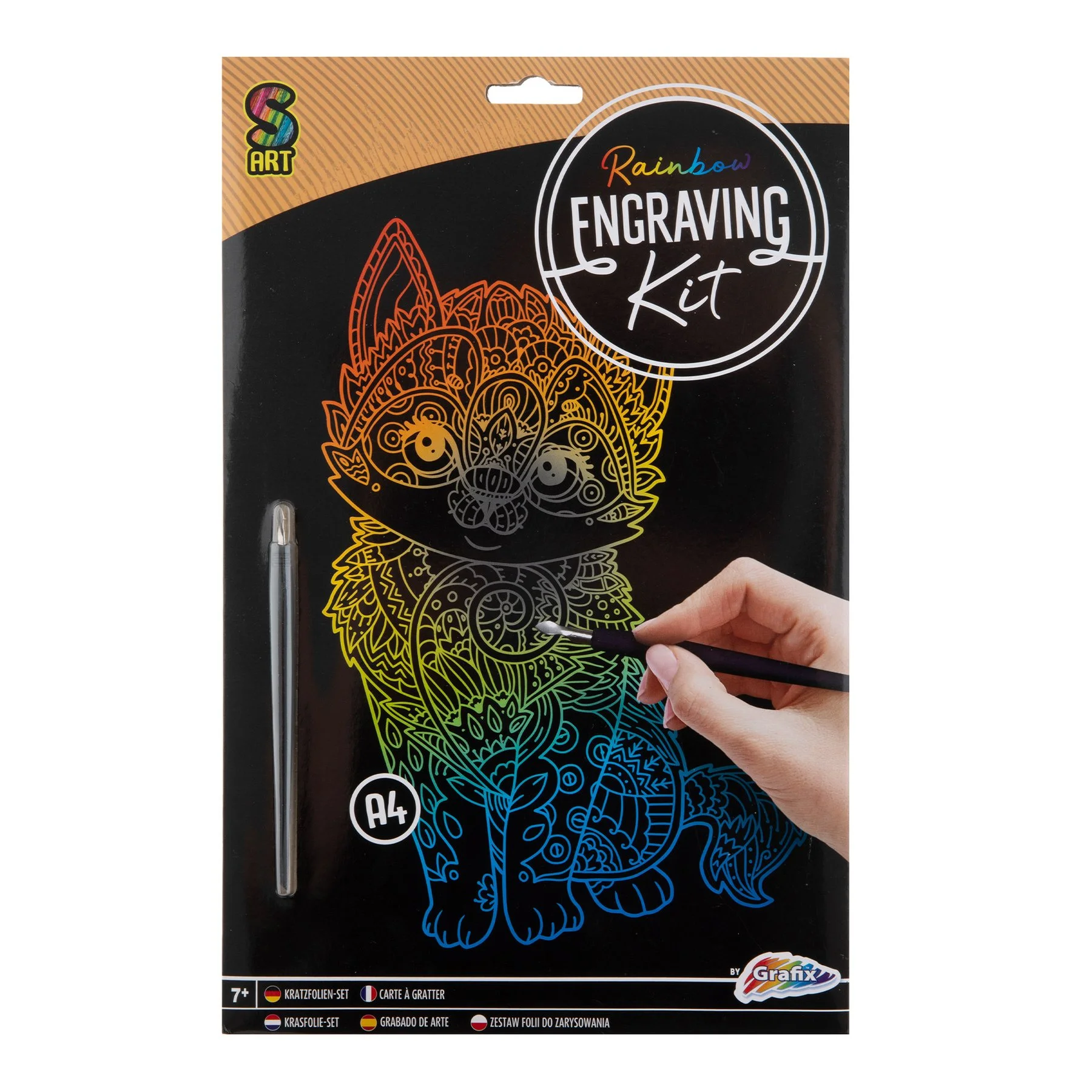 Moxy Scratch Art Set Cat, A4, color