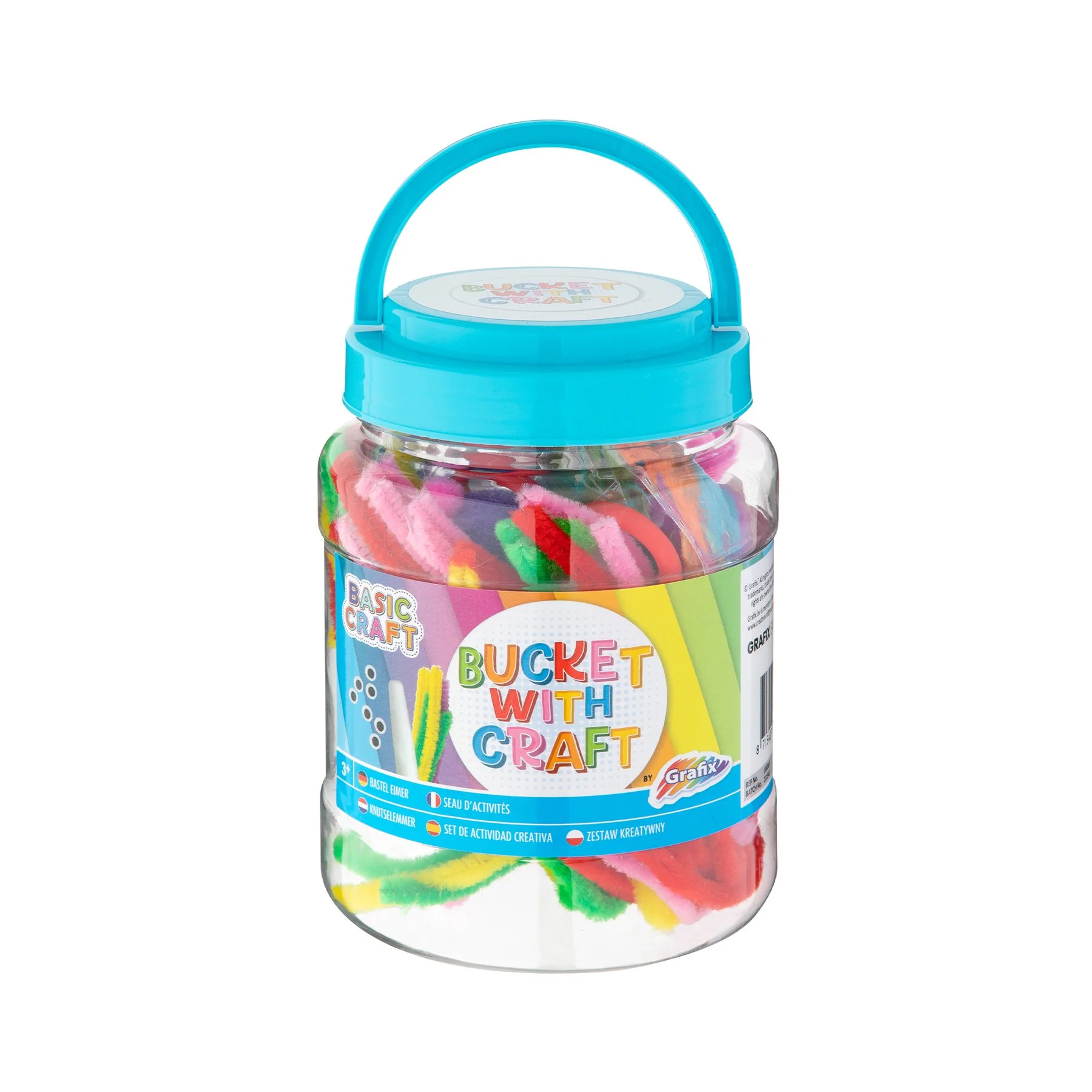 Moxy Bucket with Craft Materials, blue
