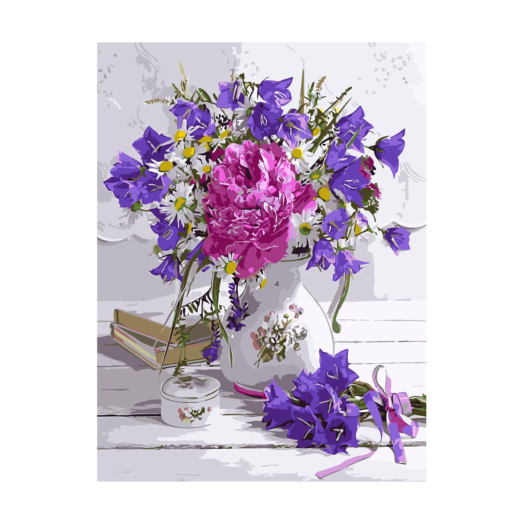 Foska Paint-by-numbers set Flowers, 40 x 50 cm