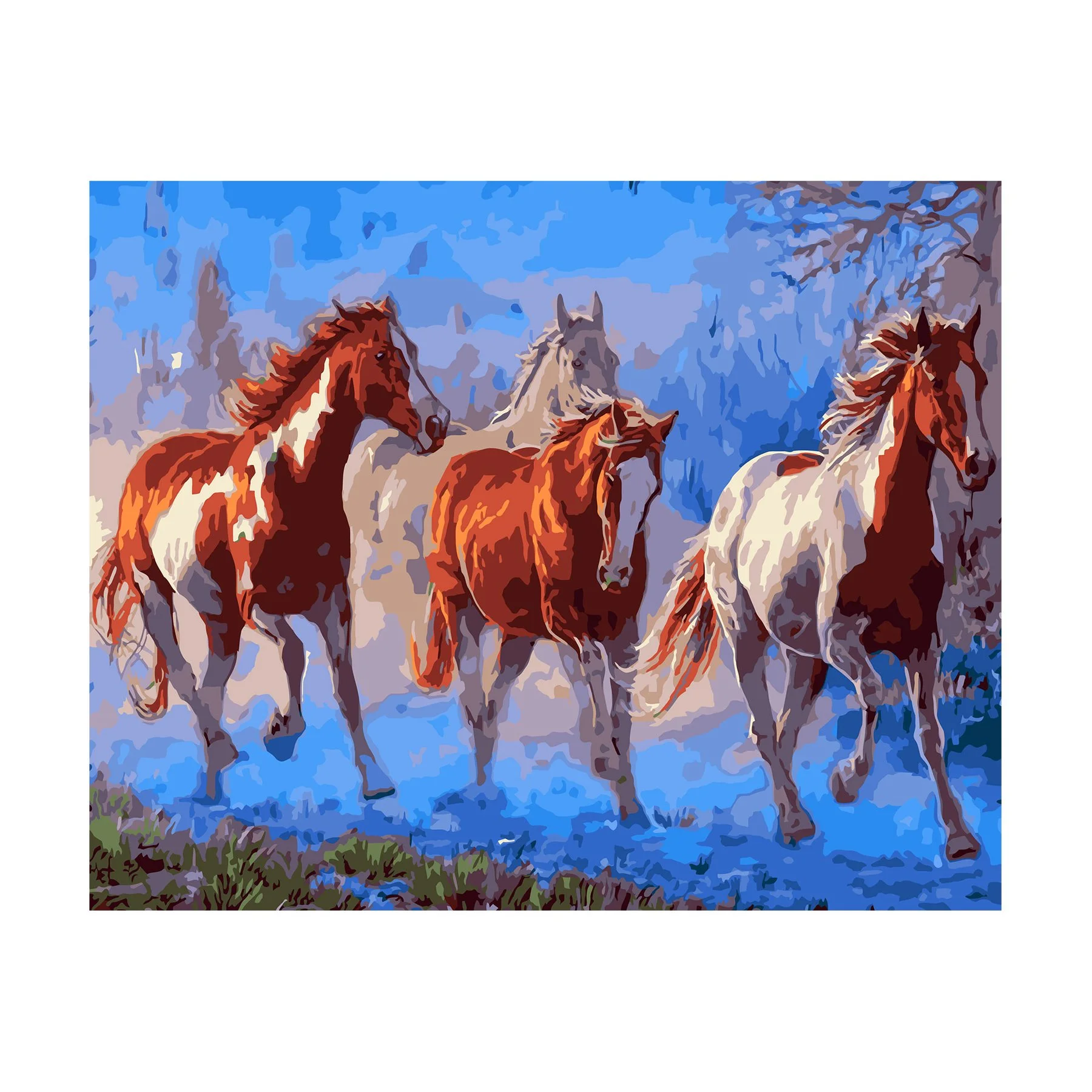 Foska Paint-by-Numbers Set “Gallop”, 40 x 50 cm