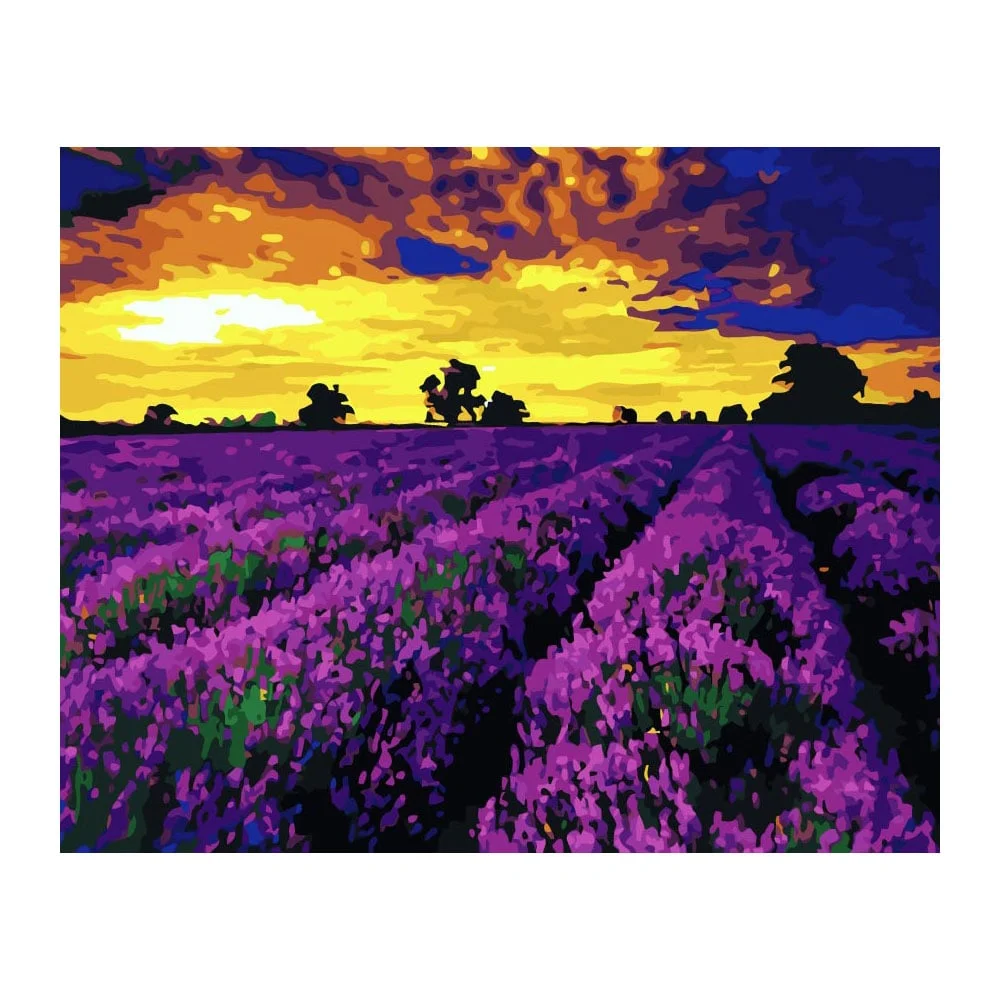 Foska Paint by numbers set Sunset, 40 x 50 cm