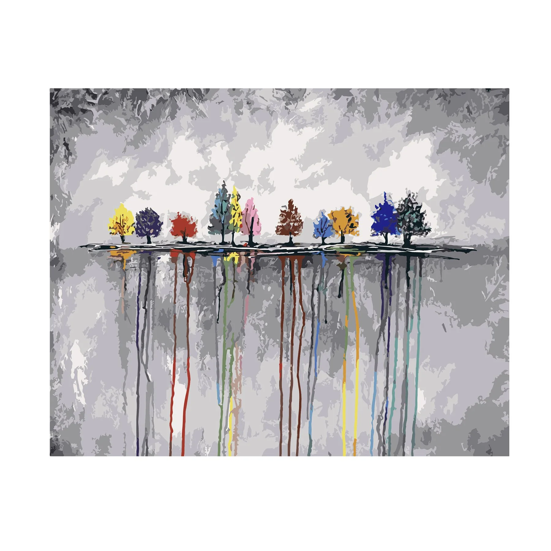 Foska Paint by numbers kit Flowers, 40 x 50 cm