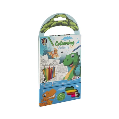 Moxy Colouring and Activity Book Dinosaur, with 5 pencils