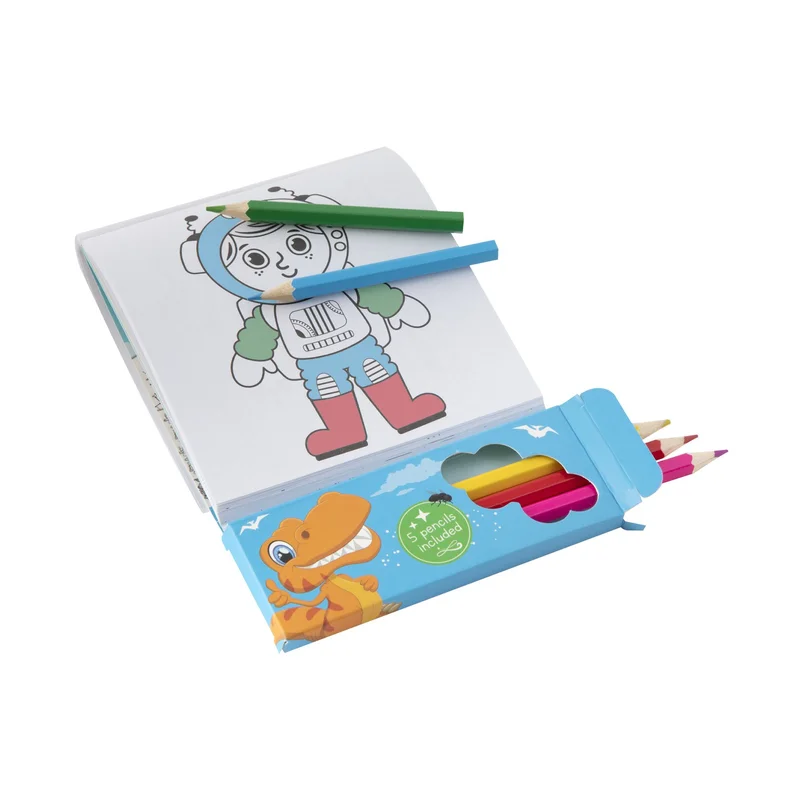 Moxy Colouring and Activity Book Dinosaur, with 5 pencils