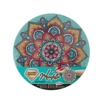 Moxy Bead painting canvas Mandala, round, green