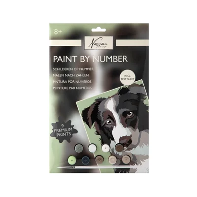 Nassau Paint by Numbers on Cardboard - Dog, 33.5 x 23.8 cm