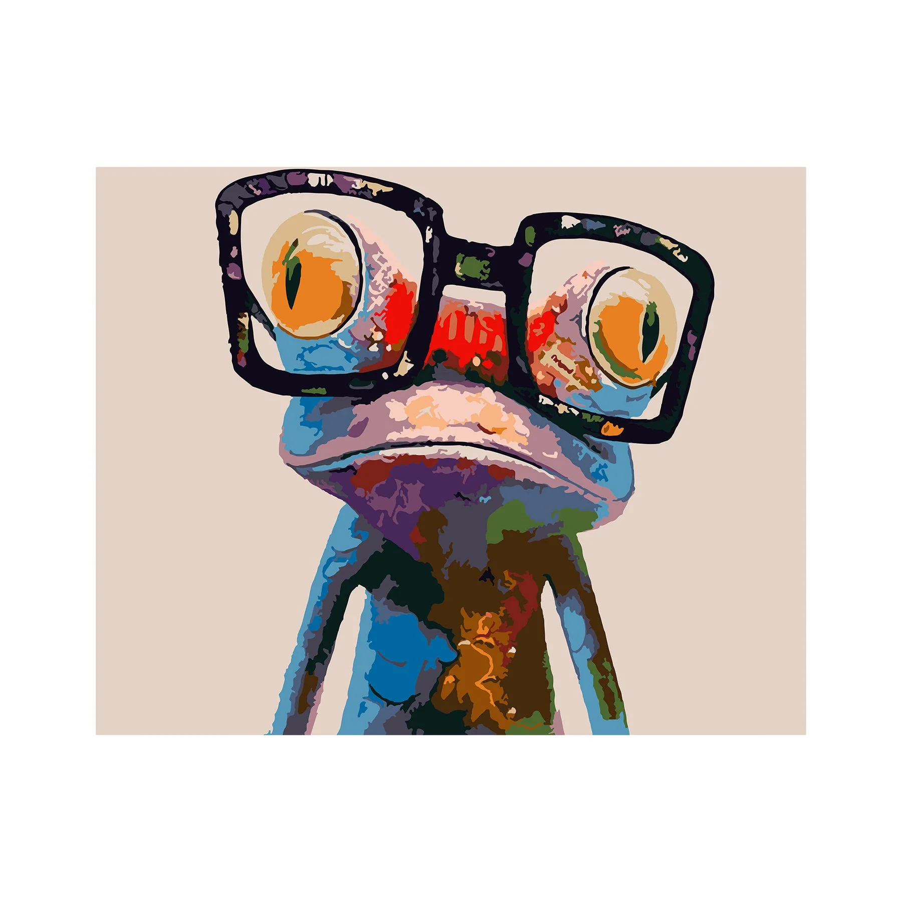 Foska Paint by Numbers Kit Chameleon, 40 x 50 cm