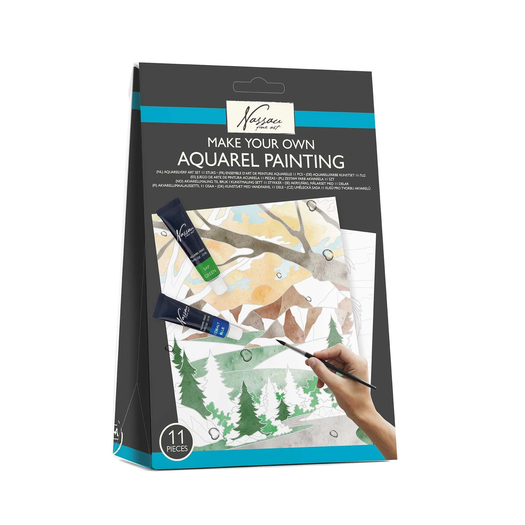 Nassau Drawing Set Landscapes, watercolor, 11 sheets