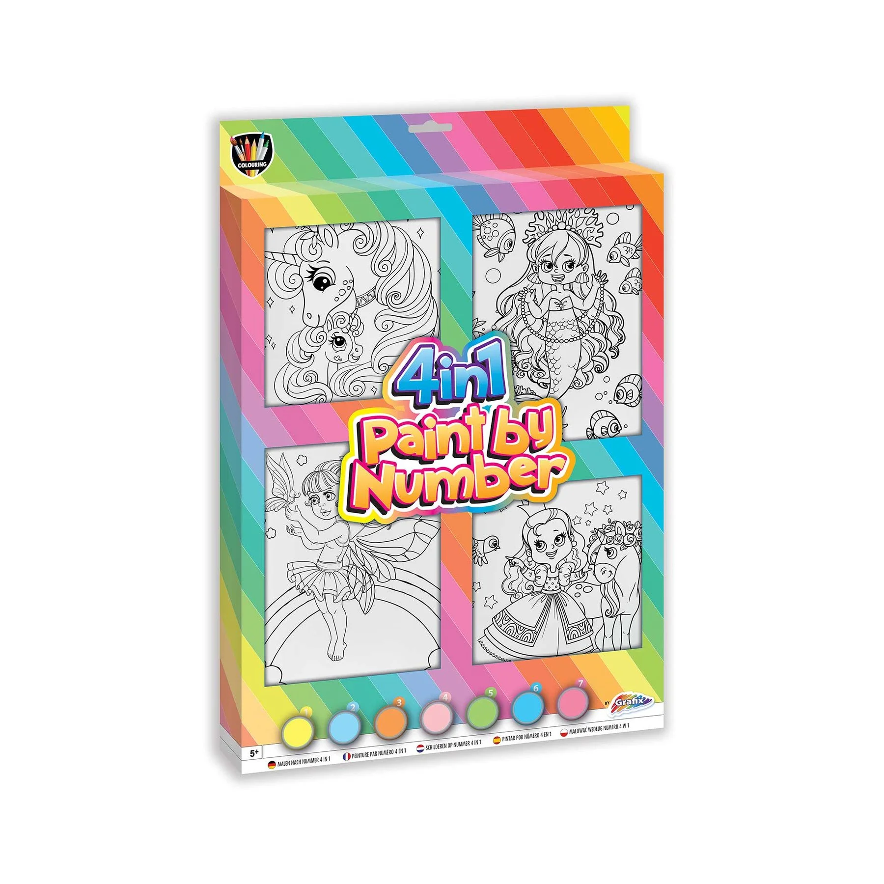Moxy Painting by Numbers, 4 in 1, for girls