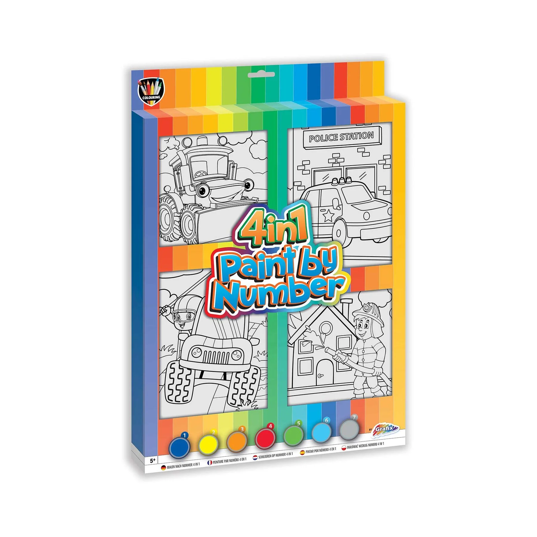 Moxy Paint by numbers, 4 in 1, for boys