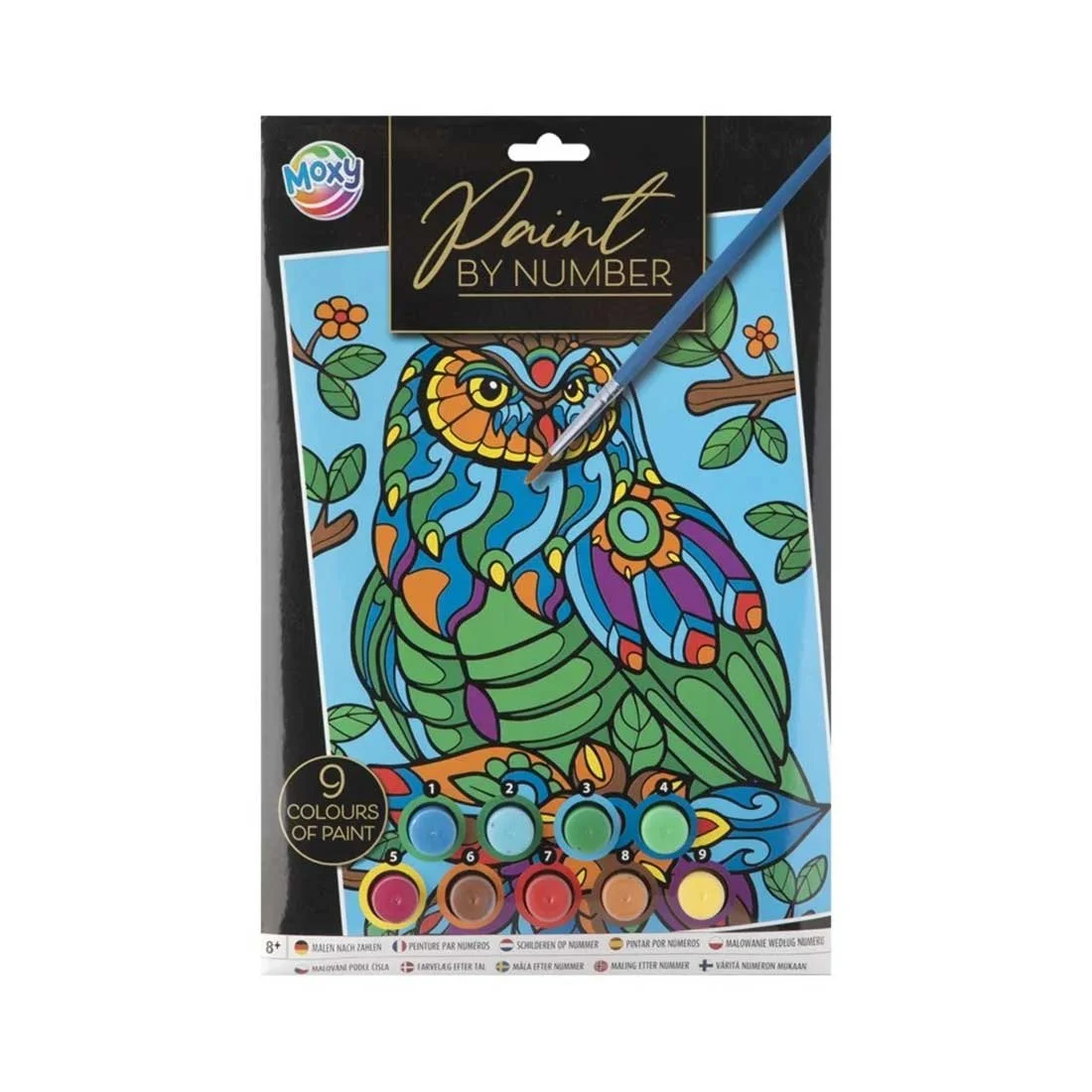 Moxy Paint by numbers Owl, A4