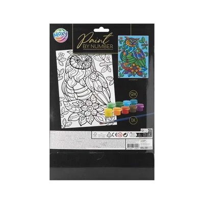 Moxy Paint by numbers Owl, A4