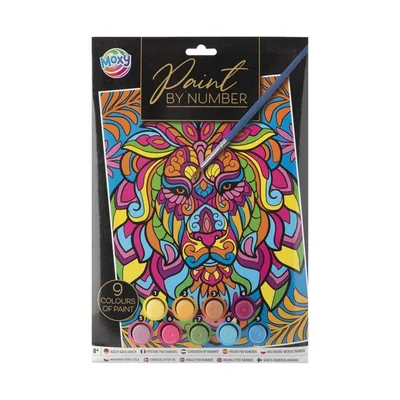 Moxy Paint by Numbers Lion, A4