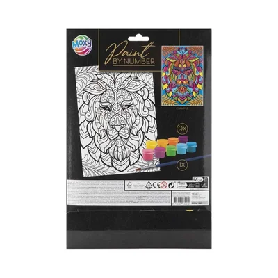Moxy Paint by Numbers Lion, A4