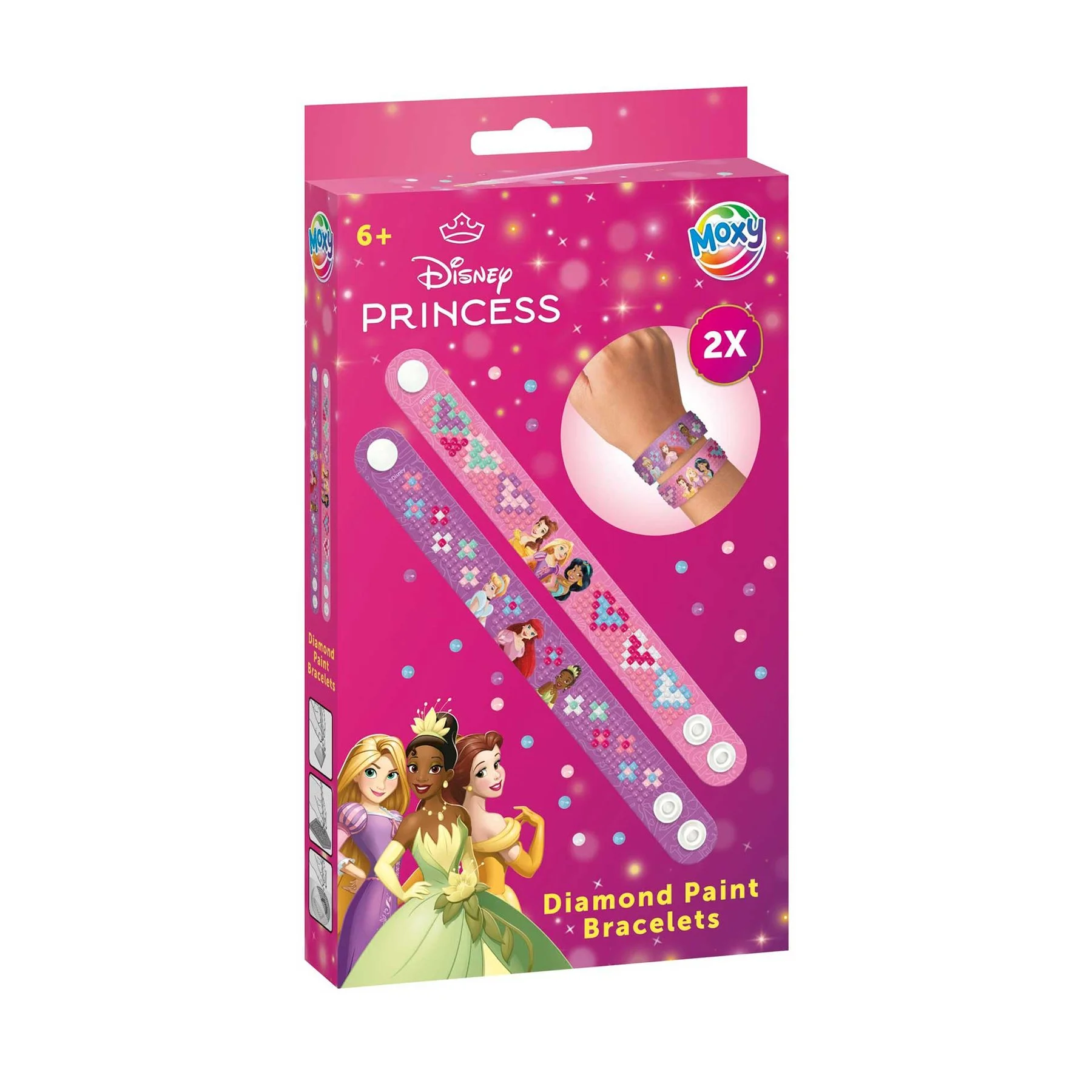 Moxy Bead-bracelet craft set, Disney Princesses, 2 pcs