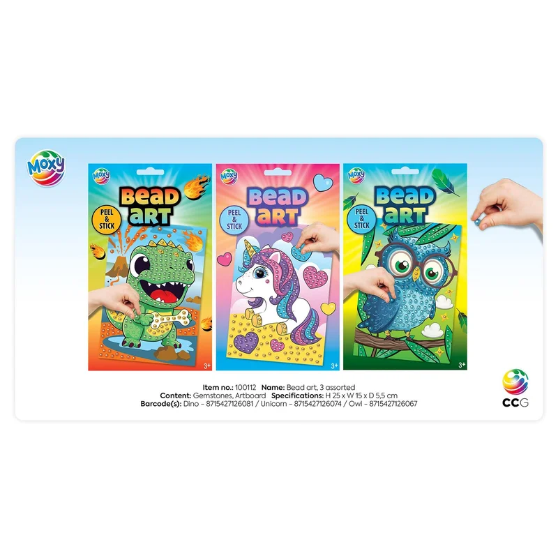 Moxy Bead Colouring, A5, assorted, 48 pcs