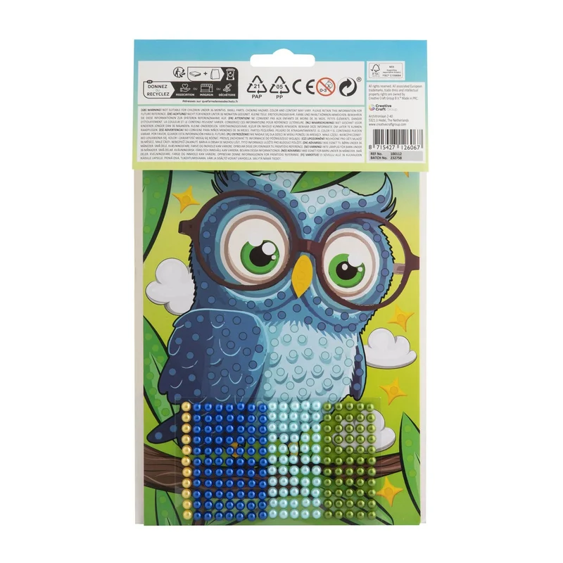 Moxy Bead Painting - Owl, A5