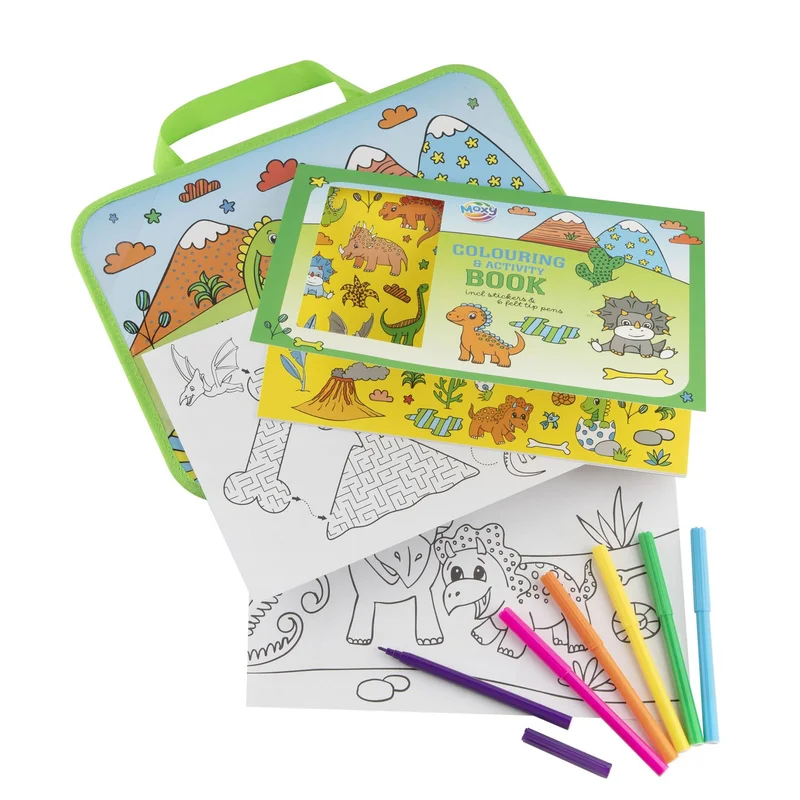 Moxy Coloring & activity travel kit Dinosaur
