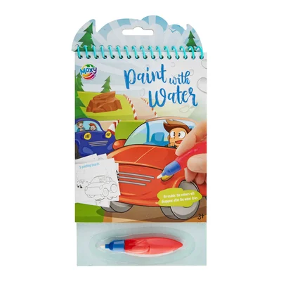 Moxy Water-Drawing Set Cars, with pen