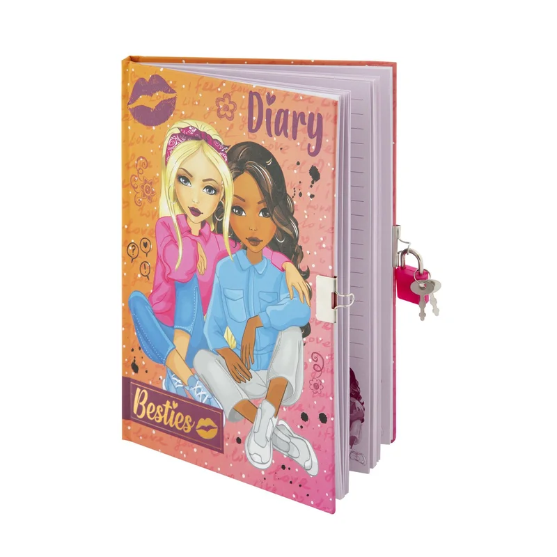 Moxy Diary Besties, A5, with lock and key