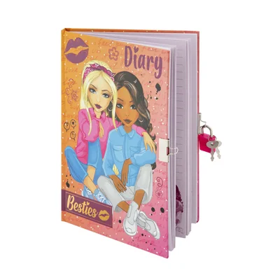Moxy Diary Besties, A5, with lock and key