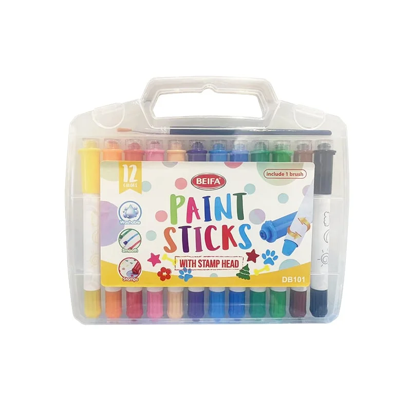 Beifa drawing sticks, water-based, 12 colours