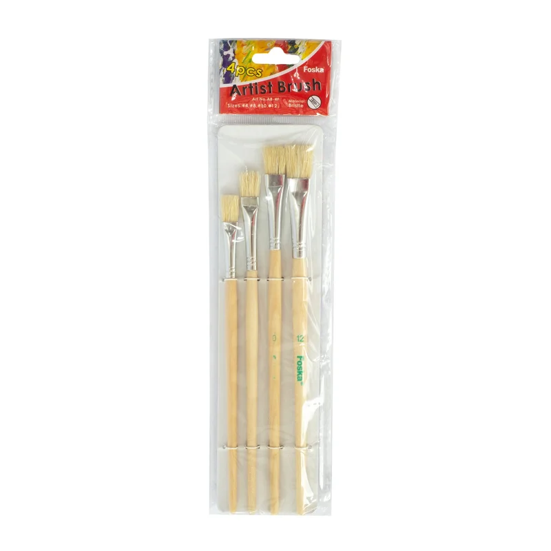 Foska Brushes, flat, No. 4/8/10/12