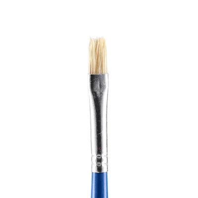 Junior Azure Paint Brush, No. 8, flat