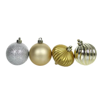Retlux Christmas ornaments RXL 450, 30 pcs, silver & gold