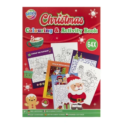 Moxy Colouring and Activity Book, Christmas, A4, 64 Pages