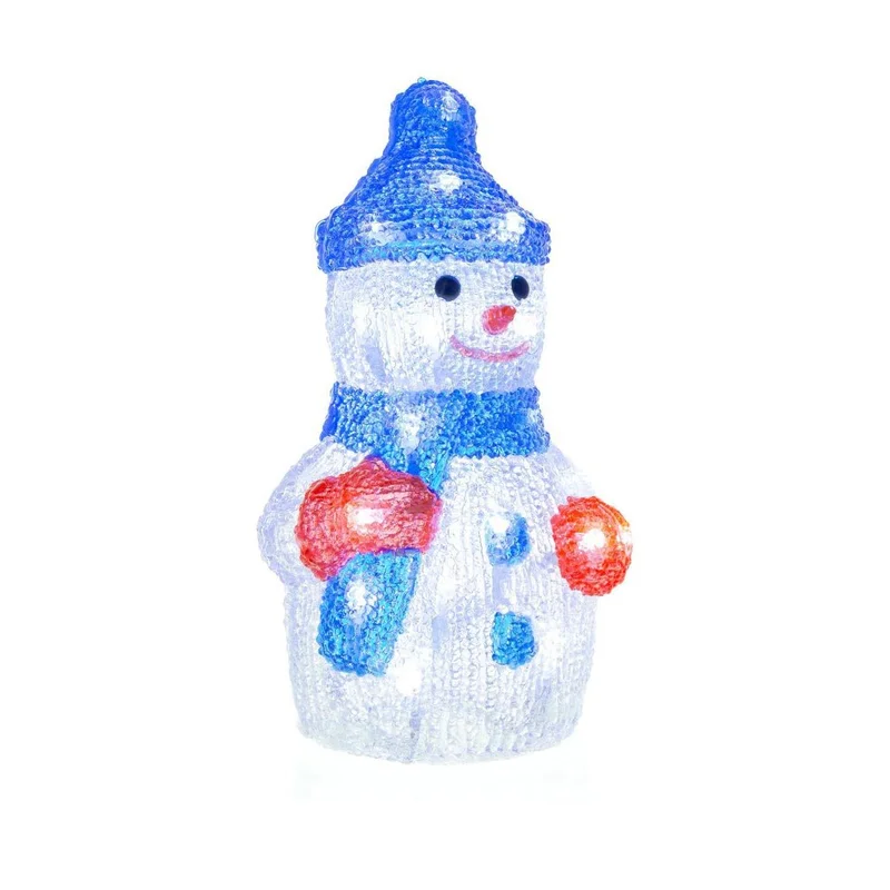 Retlux Christmas decoration RXL 254 - Snowman, blue, illuminated, 30 LED