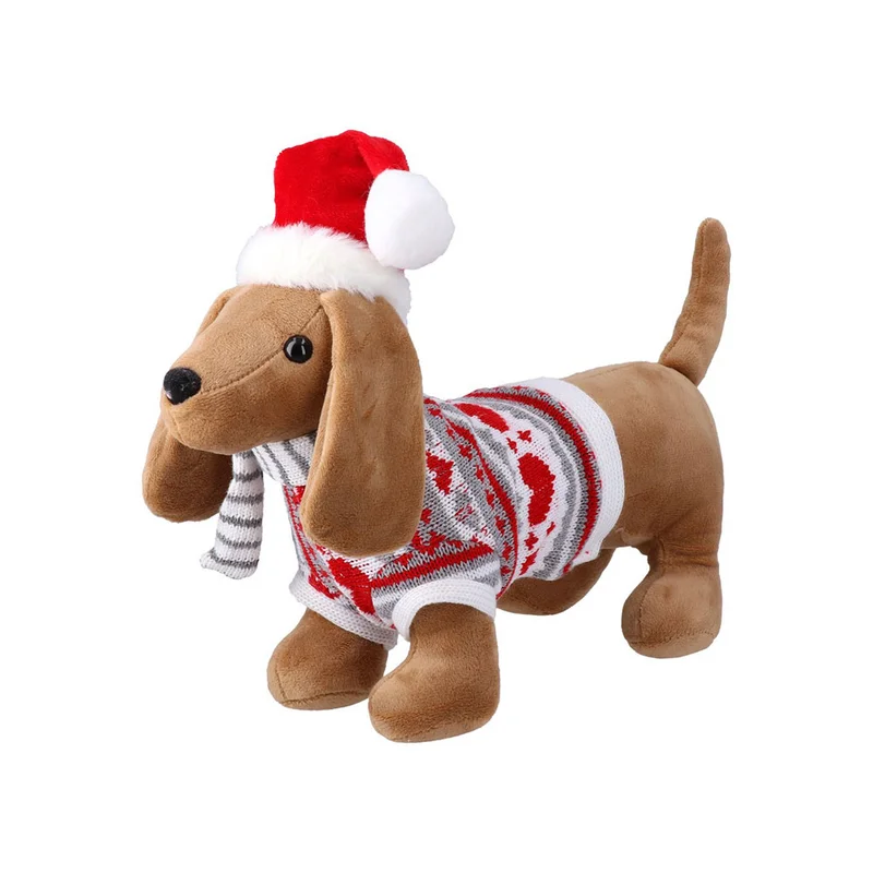 Дакел за декорация Festa Monty, коледен, 32 cm