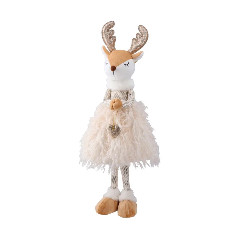 Елен за декорация Festa Silven, момиче, коледен, 51 cm, златист