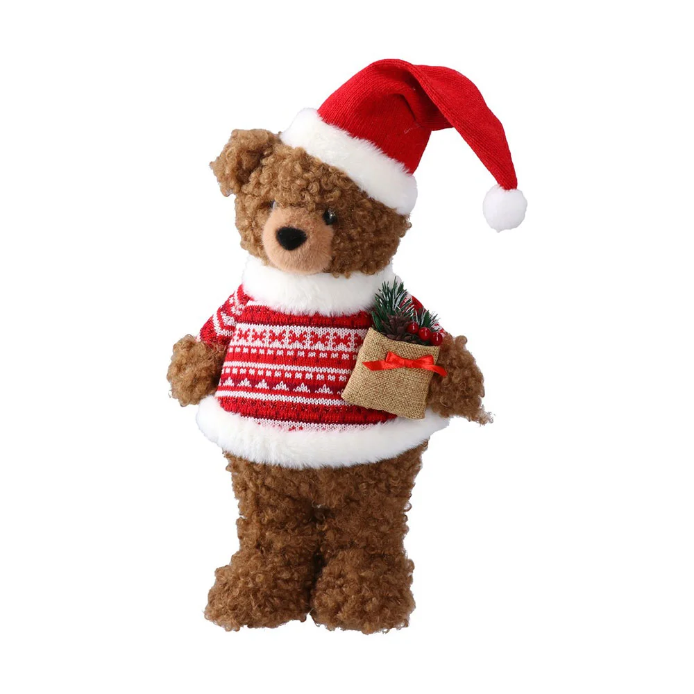 Мече за декорация Festa Winter Coco, коледно, 40 cm, червено