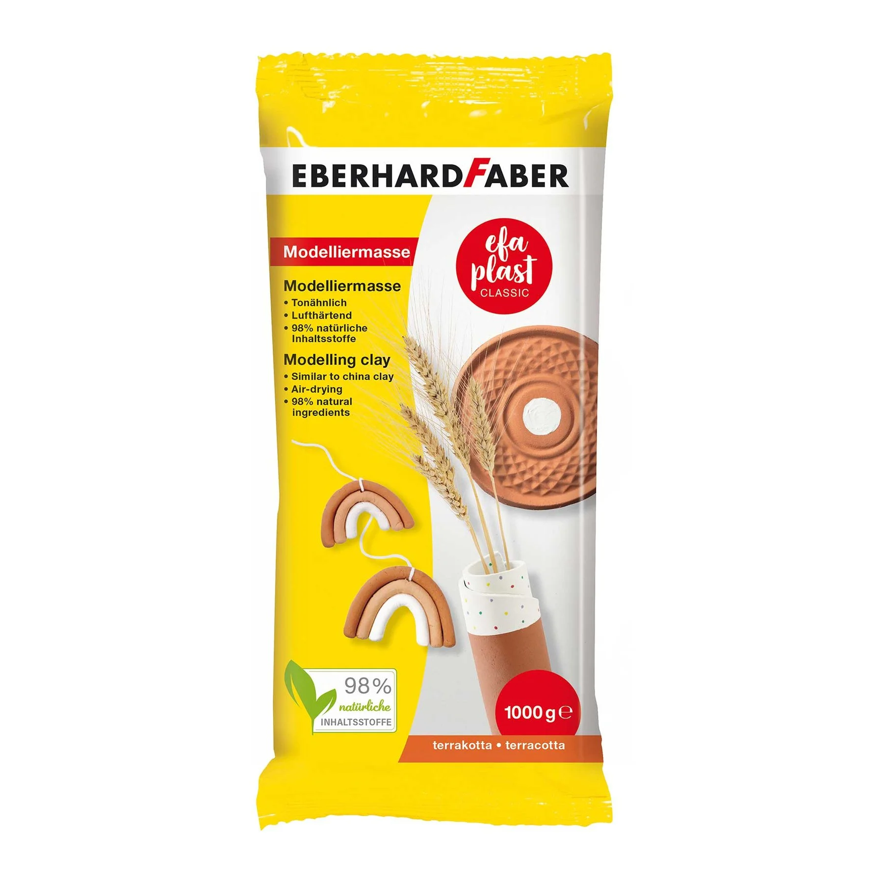 Eberhard Faber Modelling Clay, porcelain type, 1 kg, brown