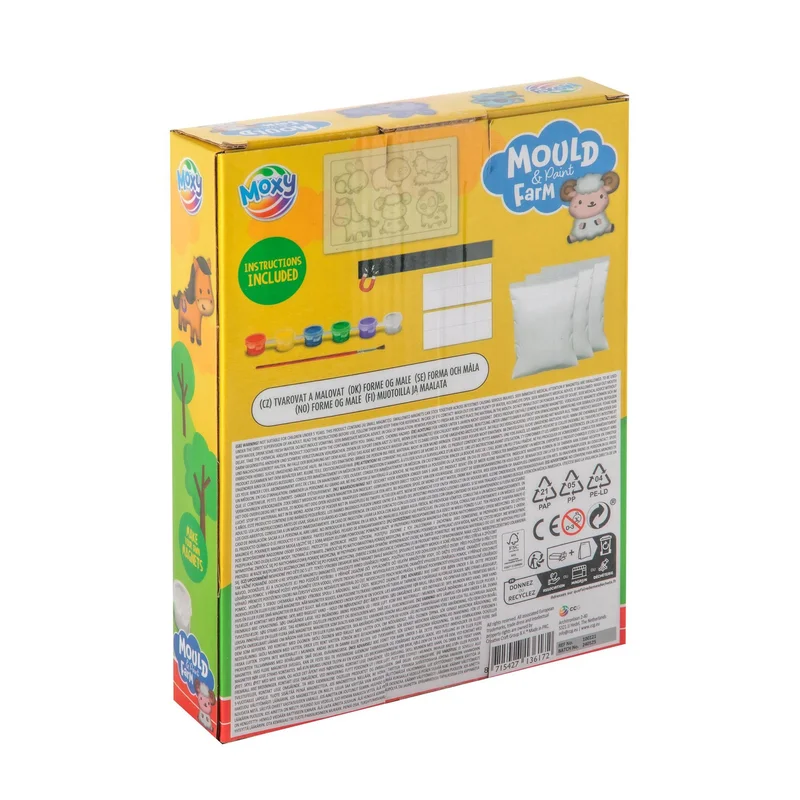 Moxy Make & paint plaster farm animals kit