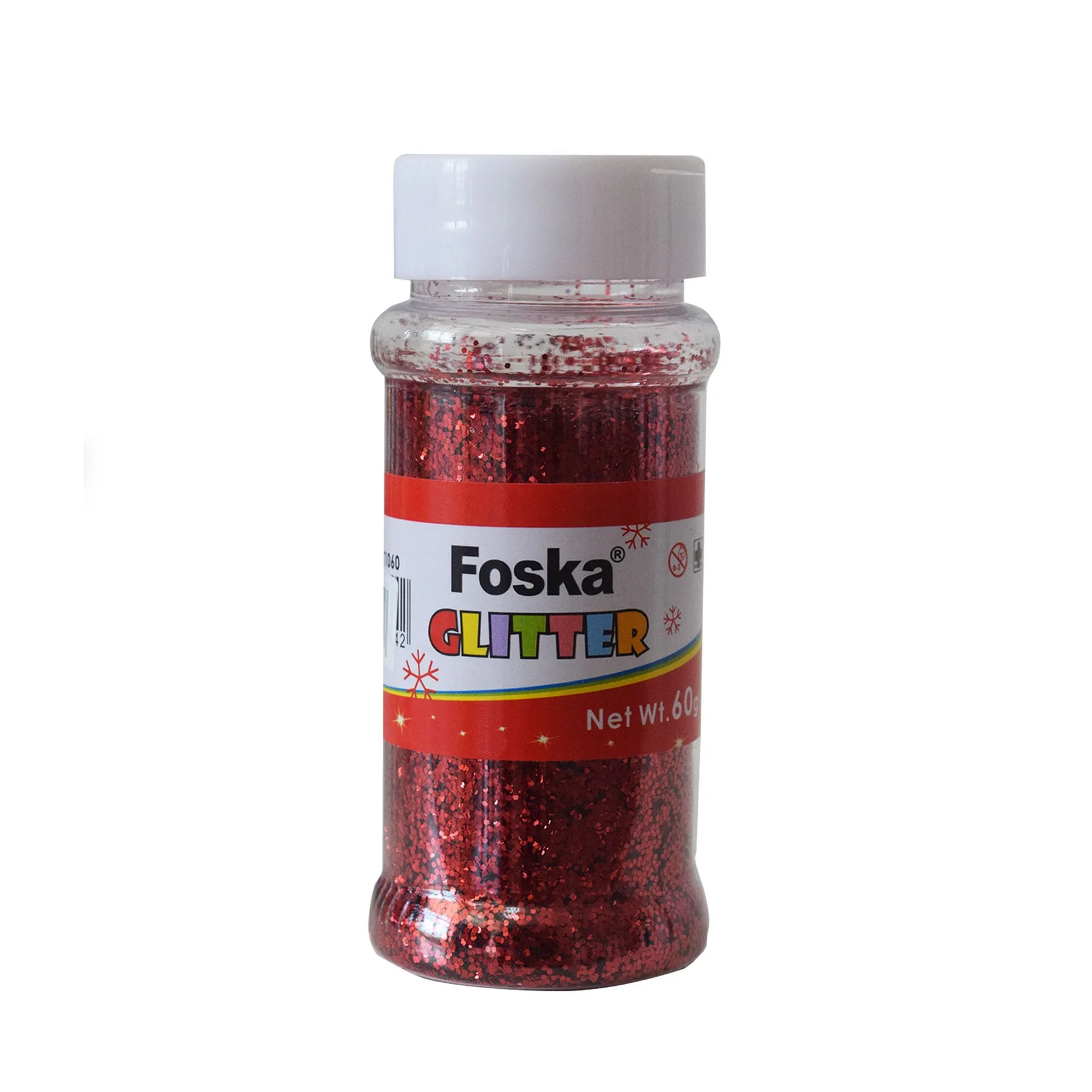 Foska Glitter, 60 g, red