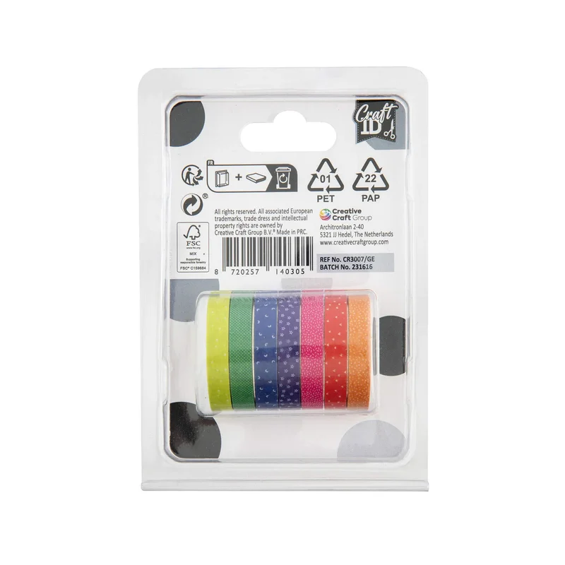 Craft ID Decorative Tape, 3 m, 3 pcs, multicolour