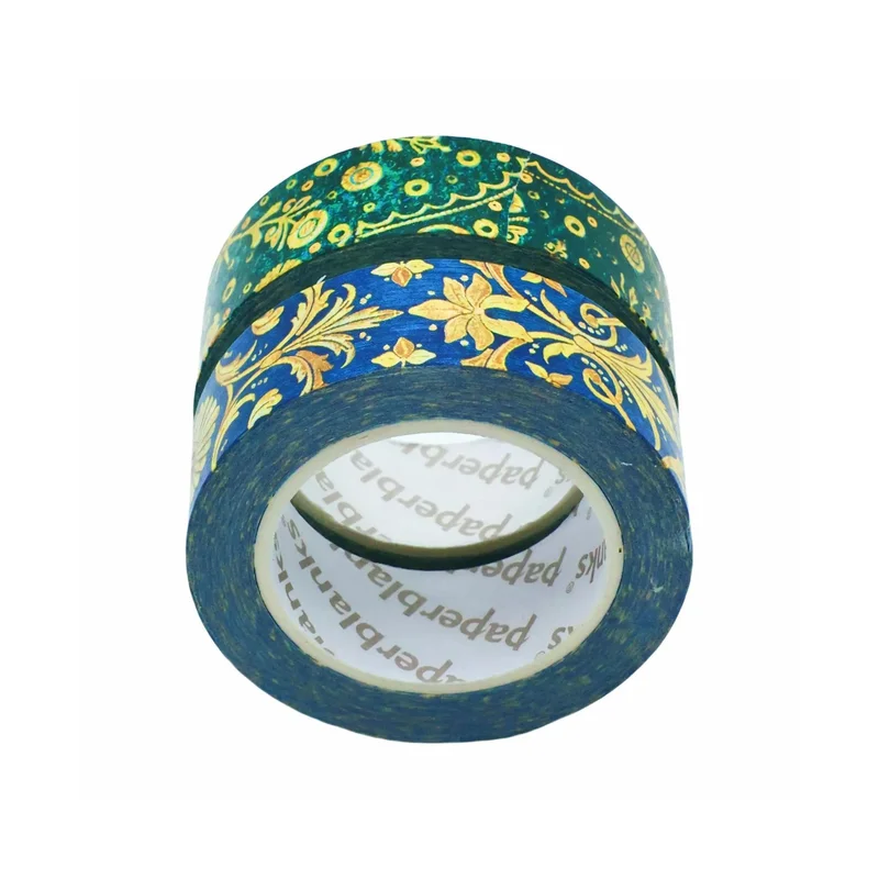 Paperblanks Tape Emerald Flower/Silk Sky, decorative