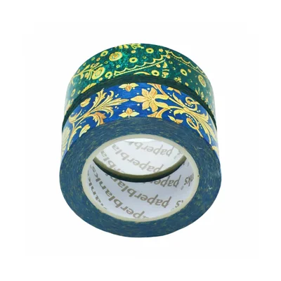 Paperblanks Tape Emerald Flower/Silk Sky, decorative