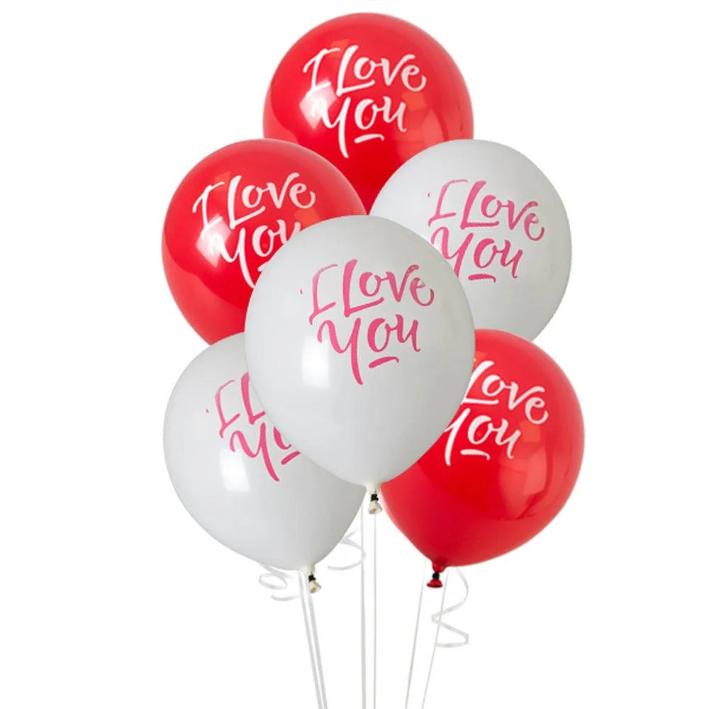 Festa Balloons, “I love you” print, 8 pcs