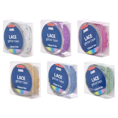 Junior Self-Adhesive Glitter Tape, assorted
